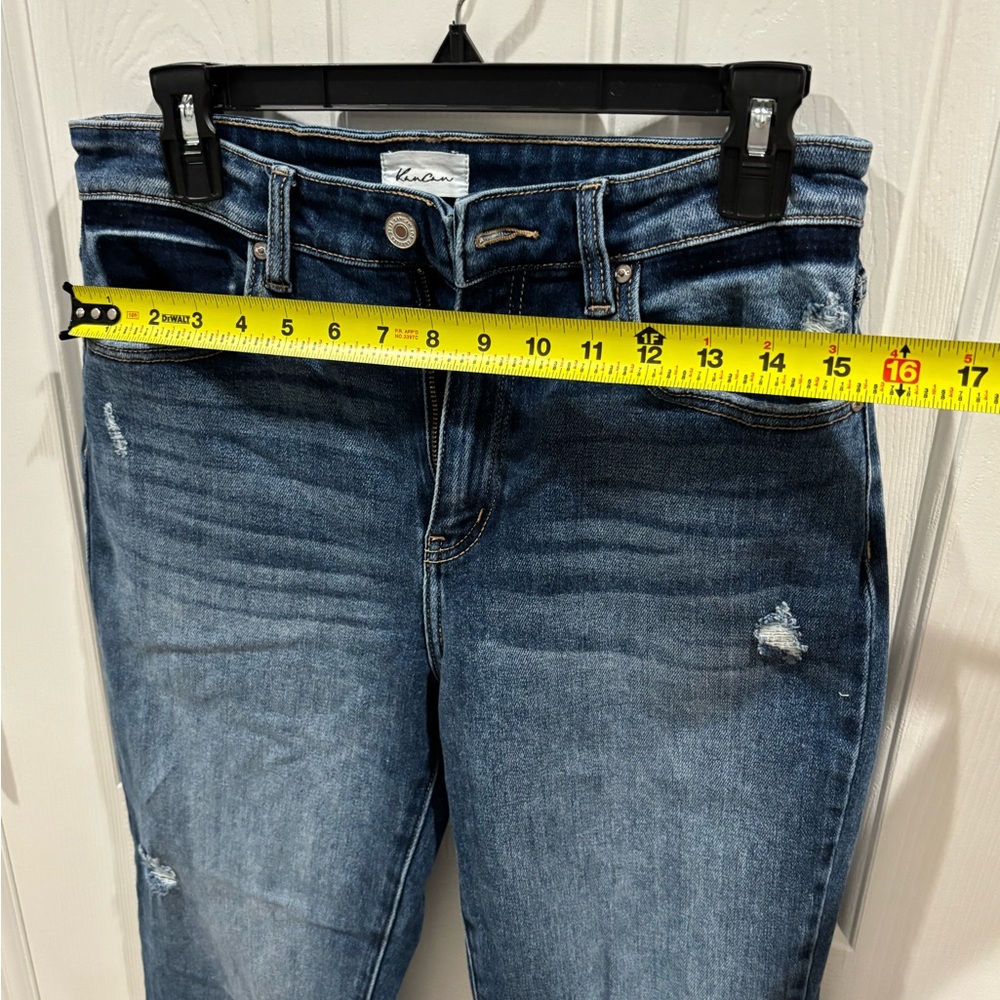 KanCan Dark Blue Distressed Boyfriend Jeans - Picture 10 of 11